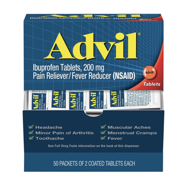 Advil Regular Ibuprofen Caplets Pouch 2'S/50CT