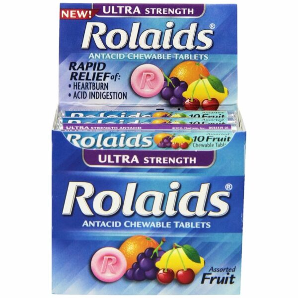 Rolaids Antacid Ultra Strenght Assorted Fruits 12CT